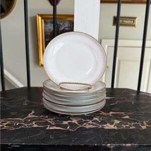 8 Set Bavaria Tirschenreuth Seaside 2904 Bavaria Germany Platinum Trim Pattern